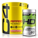 C4 Ripped & SuperHD, The Thermogenic Bundle, C4 Ripped Pre Workout Powder, Raspberry Lemonade 30 Servings + SuperHD con Capsimax y Green Tea Extract, 60 Servings