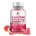 Calcio Citrato 1200 mg con vitamina D3 Gummies, Calcio Gummies con vitamina D3 para Hombres, Cal Magnesio Zinc para Musculo Hueso Saludable- Natural Blanco Peach Flavor- 30 Day Supply