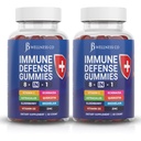 8 en 1 Immune Defense Booster Suplemento Gummies con Astragalus Root, Vitamina C y Zinc, Vitamina D3, Elderberry y Quercetina (2 Pack)