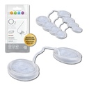 Filtros de nariz O2 con Filtración 3M - Filtro de nariz para alergias - Filtro nasal para alergias - Mascara de polvo de Nostril, Filtro de humo y alergia (tamaño de prueba, paquete de 4)