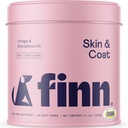 Finn Skin &amp; Coat Salmon Oil Supplement for Dogs  Apoya A Thick & Shiny Coat TEN Fish Oil from Wild Alaskan Salmon, Omega-3s, EPA &amp; DHA, Biotin, & Zinc TEN 90 Soft Chews