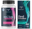Promescent VitaFLUX Nitric Oxide Booster Suplemento + Flushable Wipes para adultos, limpieza personal Higienic Wet Wipes para hombres y uso femenino
