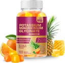 MoodMingle Potassium Magnesium Glycinate Supplement Gummies - High Absorption Potassium Chews - with Calcium Vitamins B6 B12 C D3 K2 Zinc - Vegan Sugar-Free Gluten Free for Kids Adults