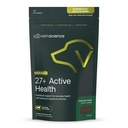 VetriScience 27+ Mandíbulas de salud activas, Canine Plus Multivitamínico diario para cachorros y perros adultos, Vitaminas equilibradas, Minerales & Antioxidantes, Salud y Bienestar, Veggie, 30 Cuenta