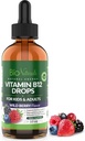 Bio Naturals Vitamina B12 Liquid Drops for Adults &amp; Kids - 100% Natural Sublingual Methylcobalamin - Highest Absorption - Energy & Brain Booster Ayuda con Fatiga & Weakness - Wild Berry - 2 fl oz