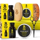 The Beard Club Beard Kit para Hombres - Grooming &amp; Care Kit - Cedar & Sandalwood Oil, Sandalwood Balm, Boar Bristle Brush, Comb, Trimming Scissors - Papá Gift Set