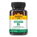 Country Life Vitamin B-6, High Potency, Supports Energy and The Nervous System, 200mg, 90 Vegan Capsules, Certified Gluten Free, Certified Vegan, Certified Halal...