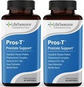 Pros-T - Suplemento de apoyo a la próstata - Saw Palmetto, Phytosterol, Zinc, Nettle, Vitamin D-3 &amp; B6 - Promover la función de próstata saludable " Flujo urinario normal - Mejorar el tejido - 60 Softgels (Pack de 2)