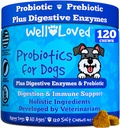 Probióticos para perros, Probióticos para perros, Hecho en EE.UU., Vet Desarrollado para Gut Health, Equilibrio de levadura, Esquí de picazón, Diarrea &amp; Gas Relief, Cerdos con Enzimas prebióticos y digestivos