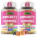 10 en 1 Apoyo Inmunitario Suplemento Gummies, w/Echinacea, Elderberry Vitamin C y Zinc, Selenium, Vitamina D3 5000IU, Magnesium, Daily Immune Booster Multivitamin, para Antioxidante Bone Energy, 2 Pack