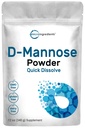 Micro Ingredientes D Mannose Powder, Puro Mannose Suplemento, Quick Water Soluble, Apoyo Urinary Tract Cleanse &amp; Bladder Health, Premium Mannose for Women and Men, Vegan Friendly.