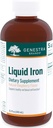 Genestra Marcas Líquido Hierro Silencioso Suplemento Mineral Colloidal Silencio Natural Raspberry Flavor Silencio 8.1 fl. oz.