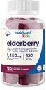 Nutricost Kids Elderberry Gummies (50mg) con Zinc &amp; Vitamina C 120 Gummies - Gluten Free, No Corn Syrup