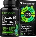 Suplementos cerebrales nootropicos para la memoria " Focus with Huperzine A, Phosphatidylserine, DMAE - Brain Health Support: GABA, Choline, DHA, Bacopa Monnieri, Memory Supplement for Brain Support, 60 cápsulas