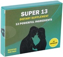 Super 13 Fast Acting Herbal Male Supplement for Men. 13 Potent Ingredients - Horny Goat Weed Tongkat Ali Maca &amp; More for Energy Vitality Stamina Endurance and Performance Enhancer Pills 10 Caps