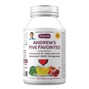 ANDREW LESSMAN Andrew's Five Favoritos 30 Capsules - Proporciona 200mg Cada una de Coenzima Q-10, Resveratrol, EGCG, Pomegranate and Alpha Lipoic Acid, Powerful Anti-Oxidant Support, No Additives