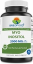 Brieofood Myo Inositol 2000 mg por Serving - 60 Tablets - 3rd Party Lab Tested