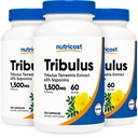 Nutricost Tribulus Terrestris Extracto 750mg, 120 Capsules (3 Botellas)