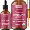 Hormon Balance Líquido gotas latitud con Black Cohosh, Stinging Nettle, Red Raspberry Leaf, Chasteberry &amp; More ← Menopause, Hot Flash, " PMS Relief Menstrual Herbal Support Tincture ← Vegan Formula  durable 2oz