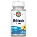KAL Melatonina 5mg Ayuda para el sueño concesiones, suplemento de melatonina apoya la calidad del sueño, la relajación calmante y un ciclo del sueño saludable, con vitamina B6, vegetariano, sabor natural de limón, 60 lozenges