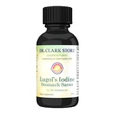 Stomach Saver de Dr. Clark Store, Contiene Iodine de Lugol 2% Granular Iodine - 1 fl. Oz con una gotera y Cone Cap para viajar