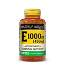 MASON NATURAL Vitamina E 450 mg (1,000 UI) - Antioxidante y Nutriente Esencial, Sistema Inmunitario Saludable, Esquía y Ojos, Suplemento completo del Cuerpo, 50 Softgels
