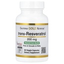 Resveratrol, 98% Pura Trans-Resveratrol, Libre de Emodin & PAHs, Fuente italiana, 200 mg, 60 cápsulas vegetales