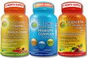 Immune & Gut Health Bundle – 3-in-1 Probiotic with Enzymes & Prebiotic + Quercetin with Bromelain, Zinc, Vitamina C &amp; Productos Ecológicos enteros + Vitamina Liposómica C 1500mg con Acerola orgánica & Camu Camu