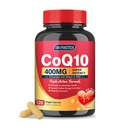 DRFOSTER CoQ10 400mg-High Absorption Coenzyme Q10 Suplementos con PQQ, Shilajit &amp; Vitamin E, Potencial Antioxidante para la salud del corazón y la energía-producción 120 cápsulas vegetales