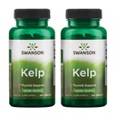 Swanson Kelp - Natural Iodine Source Supporting Thyroid Health - Mineral Supplement w/Iodine Source Standardized 0.4% - (250 Tablets, 225mcg Cada) (2 Pack)