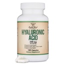 Suplementos de ácido hialurónico -180 cápsulas (Efectos de aumento del ácido hialurónico para la cara) 200 mg por servidumbre para el envejecimiento de la piel y la cara (Acido Hialuronico) Gluten Gratis por madera doble