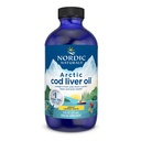 Naturales nórdicos Aceite de hígado de bacalao, limón - 8 oz - 1060 mg Total Omega-3 con EPA &amp; DHA - Corazón &amp; Salud cerebral, Inmunidad saludable, Bienestar general - No GMO - 48 Servimientos