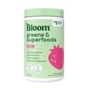 Bloom Nutrition Superfood Greens Powder, Enzymes Digestivos con Probióticos y Prebióticos, Salud Gut, Alivio de Bloating para Mujeres, Clorella, Mezcla de Jugo Verde con Polvo de Hoja, 25 SVG, Berry