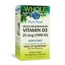 Factores naturales enteras de la Tierra &amp; Mar Vitamina D3 - Suplemento dietético soporta sólidos huesos & articulaciones - Ayudas Calcio Absorción - Vegan " No GMO - 90 cápsulas vegetarianas (90 servidumbres)