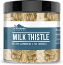 Elementos tercos Milk Thistle 200 Capsules, Puro ' Undiluted, No Additives