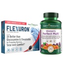 Purity Products Bundle - Perfect Multi + Flexuron Joint Formula Women's Multivitamin (Apoyos Salud de la Tracto Urinaria, Inmune, Bone + Más) - Flexuron (Aceite de Krill, Ácido Hialurónico + Más)