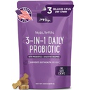 iHeartDogs Probiótico 3-en-1 para perros con calabaza para mejorar la digestión " Gut Health - Probióticos para perros y enzimas digestivas, 90 Condes