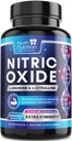 Extra Strength Nitric Oxide Booster 3000mg - 3X L-Araginine AKG & HCI + L-Citrulline Malate - Best Muscle Support Nitric Supplement - Natural Energy, Heart Health Support Bottled USA - 60 cápsulas
