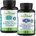 ForestLeaf Riboflavin &amp; Magnesium Migraine Suplemento - Riboflavin 400mg para Headache Relief - Ultimate Magnesium Bundle con B2 Vitamin 400mg para Headache Migraine Relief Capsules