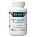 Pattern Wellness Complejo de Ashwagandha para Hombres - KSM-66 & Black Pepper Extract - Whole Body & Heart Health - Supports Stress & Mood - Non-GMO - 60 cápsulas Vegan
