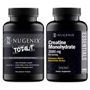 Nugenix Essentials Creatine Monohydrate y Total-T Testosterone Booster para Hombres