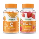 Vitamina vital C 750mg + Vitamina D3 + Vitamina K2, Gummies Bundle - Gran Tasting, Suplemento de vitaminas, Gluten Gratis, GMO Gratis, Chewable Gummy