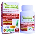 Cápsulas Premium de Ashwagandha con Pepper Negro. Potente 5% Wthanolides de Ashwagandha Powder & 20:1 Extracto 90 ct. Natural NonGMO NO Rice Powder NO Filler