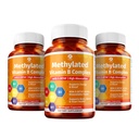 1 Complejo de vitamina B corporal 3 Pack – Vitaminas B biodisponibles con folato de 5 MTHF, B1, B2, B5, B6, Metil B12, Niacina & Biotina – No GMO, Vegan, Made in USA
