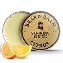 Bálsamo de barba vikinga para hombres - Salir en acondicionador de barba - Bálamo picante Hecho con mantequilla de barba naturalmente derivada, aceites Argan & Jojoba (2 onzas (Pack of 1), Citrus)