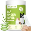Limpiador de oídos para perros &amp; gatos, Limpiador de oídos del perro delgado, Alivio natural del gato limpiador de oído perro, suministros de salud para perros pequeño gato animal, Aloe aroma desodorización - 50 cuenta