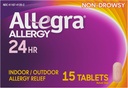 Alegra Adulto 24HR Antihistamínico no Hoja, 15 Tabletas, Alivio de la Alergia Acelerada, 180 mg