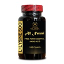 L-LYSINE 500 mg Aminoácidos esenciales - Suplemento de Lysine Apoyos Lip saludable y tejido oral Immune Apoyo Suplemento Nitrógeno saludable Balance - 1 Botella 100 Condes