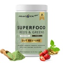 Superfood Reds " Greens Powder - 11.64 oz, Prebióticos " Probióticos para la Salud Digestiva, Super Greens Polvo con Ashwagandha para Gut Health, Immunity, Antioxidants, Vegan, Non-GMO